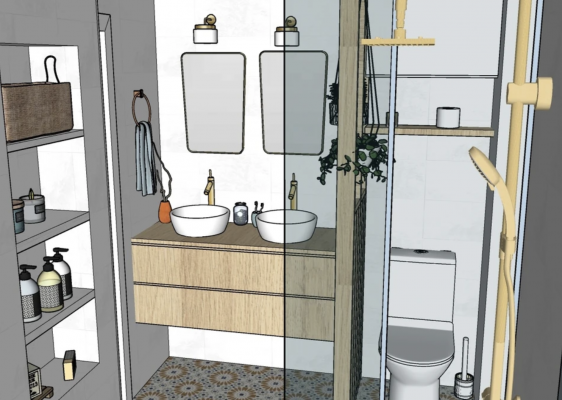 rénovation salle de bain - mareen interior design